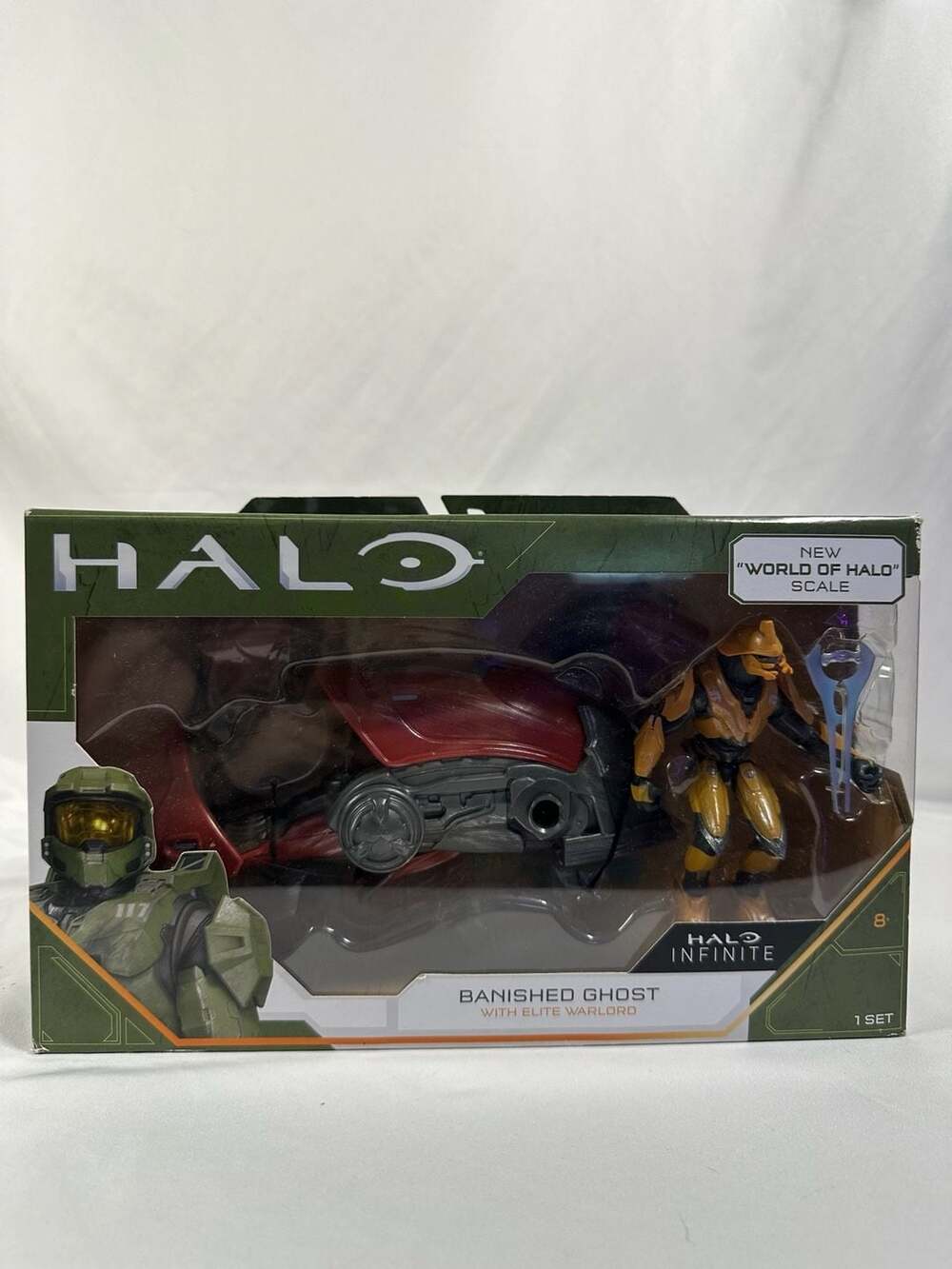 Halo Infinite World of Halo Ghost with Elite Warlord  Figure and Vehicle
